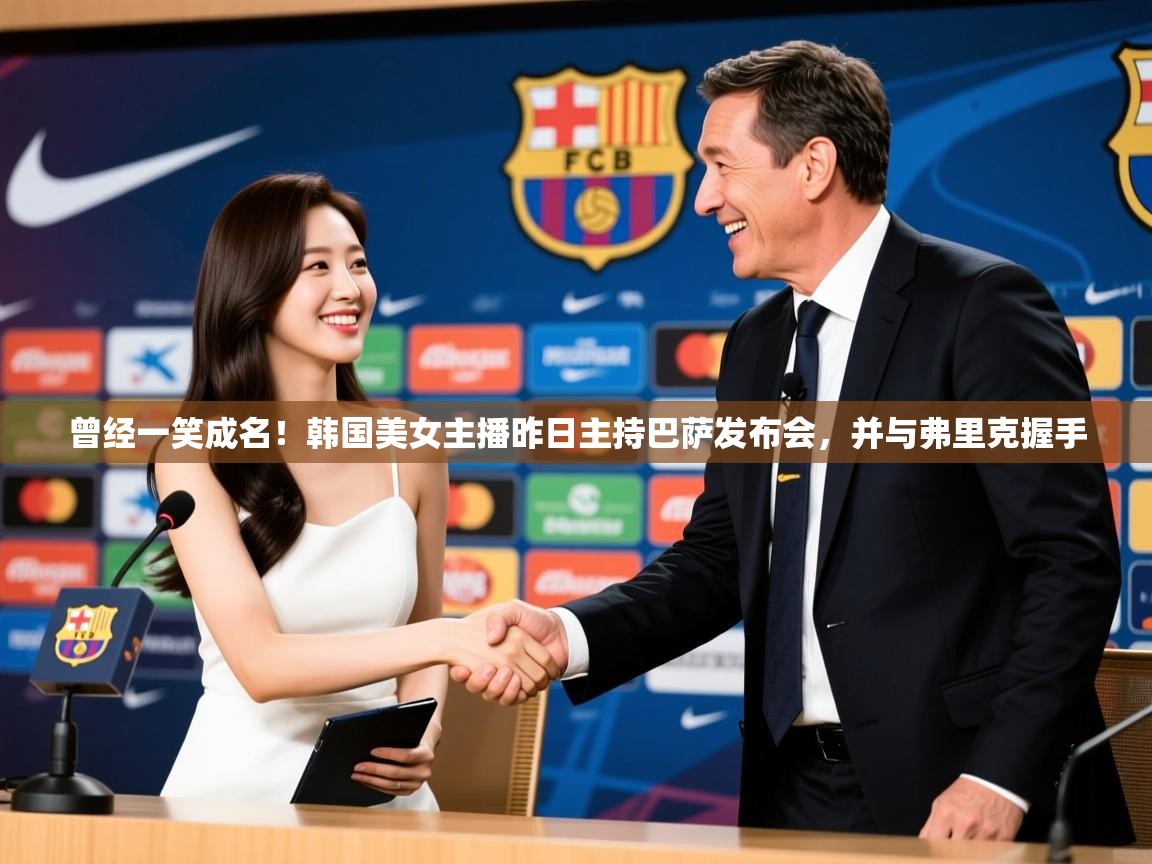 2025乐鱼体育app下载官网(中国)曾经一笑成名！韩国美女主播昨日主持巴萨发布会，并与弗里克握手